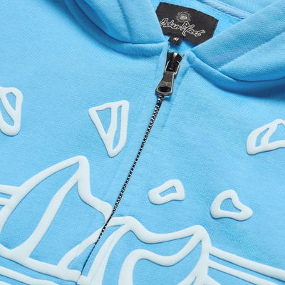 Broken Planet Zip-Up Hoodie Light Blue