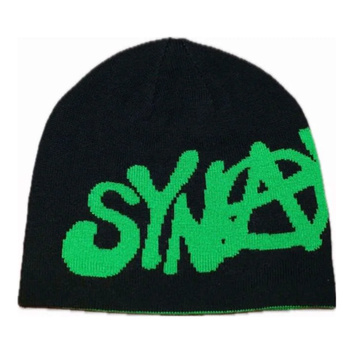 SYNA SYNARCHIE BEANIE BLACK/GREEN REVERSIBLE