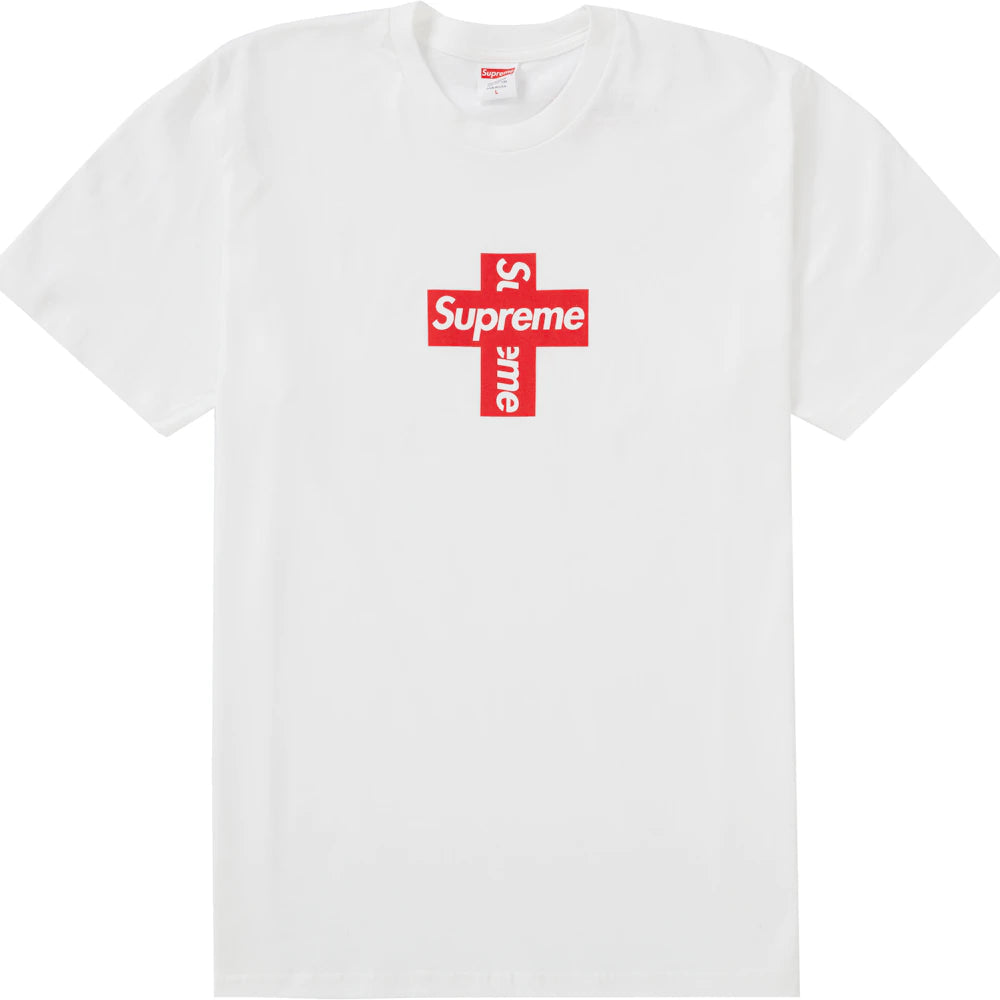 Supreme Cross Box Logo Tee White Men's FW20