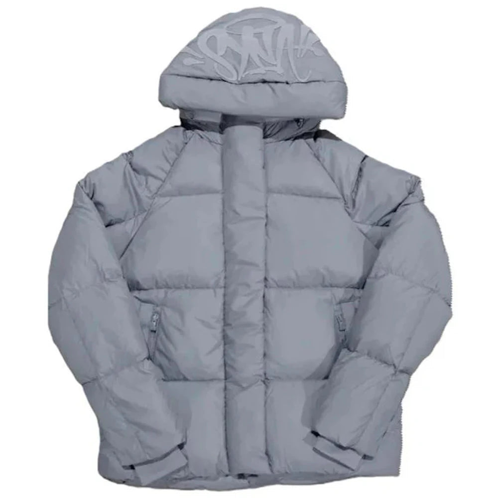 Syna World Logo Puffer Jacket -Grey