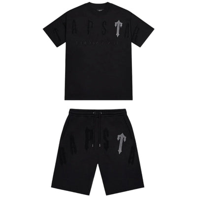 Trapstar Irongate Arch 2.0 T-Shirt & Short Set - Black/Grey