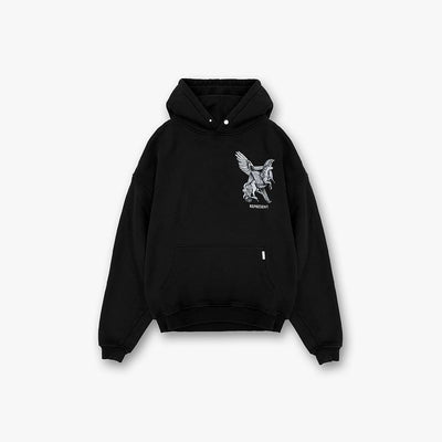 REPRESENT Men's Elegance In Motion Zip Hoodie - Jet Black