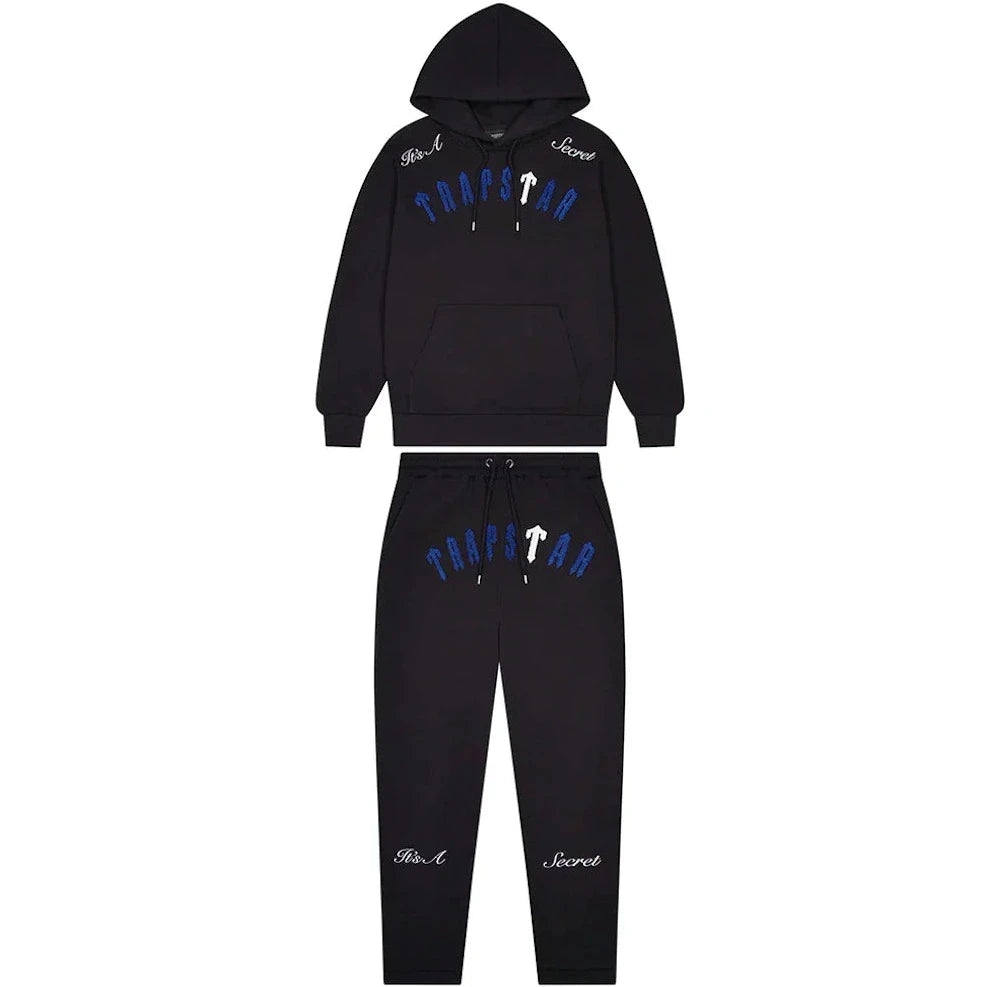 Trapstar Irongate Arch It's A Secret Tracksuit Black/White/Blue – Royal ...