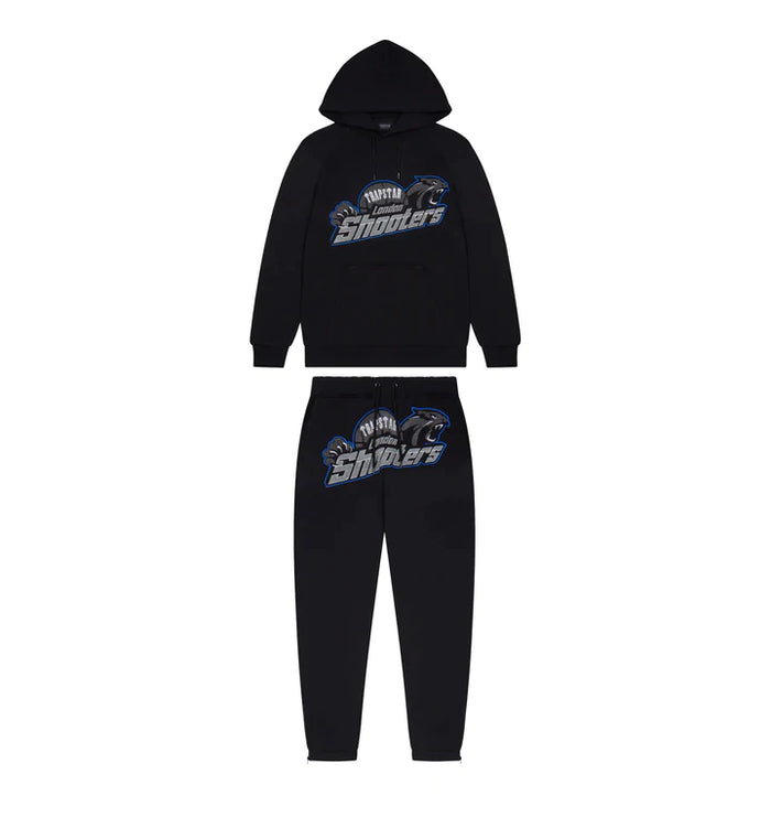 Trapstar London Shooters Hooded Tracksuit Black Blue
