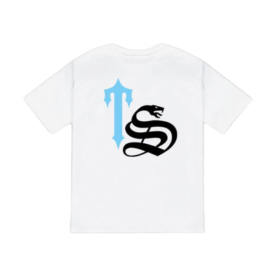 Trapstar Script Arch T-Shirt White Teal Premium Streetwear
