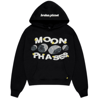 BROKEN PLANET 'MOON PHASES' MIDNIGHT BLACK HOODIE