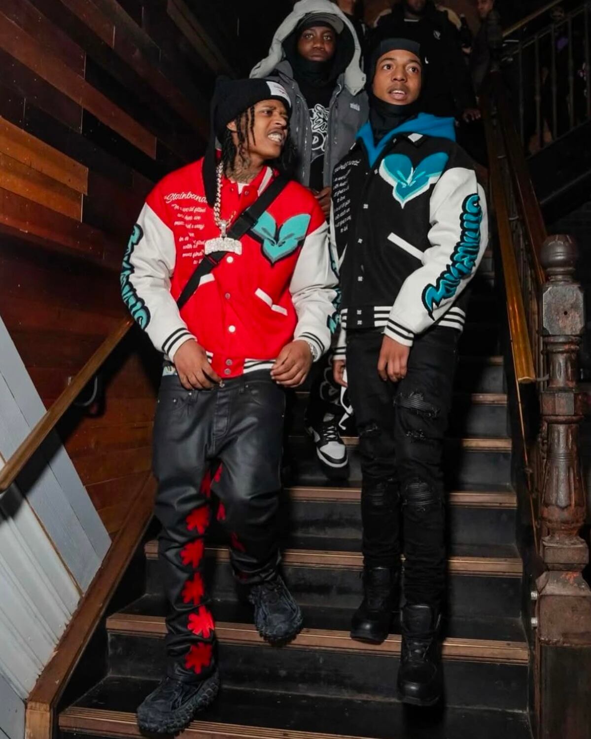 LOSTSHDWS Sun Logo Washed Flared Denim Jeans with Embroidered Details