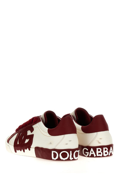 Dolce & gabbana 'portofino vintage' sneakers white/red