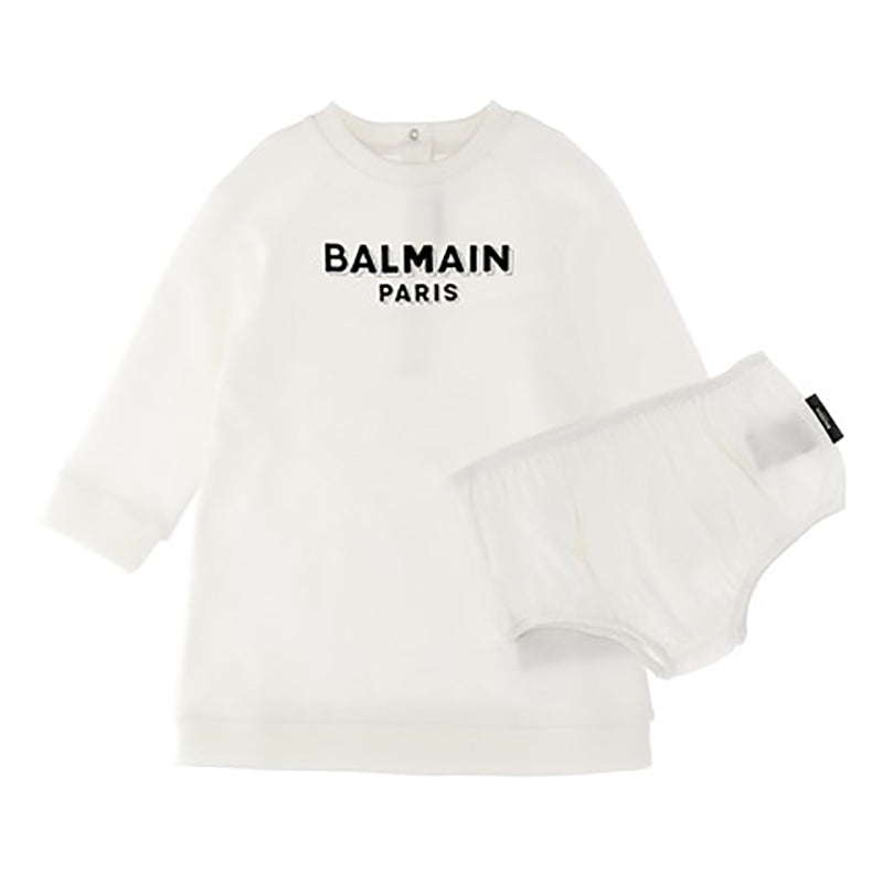 BALMAIN KIDS Logo Print Dress + Briefs