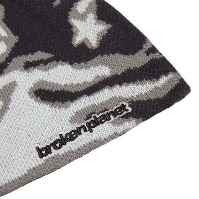 Broken Planet Star Camo Beanie Stylish Warm Knit