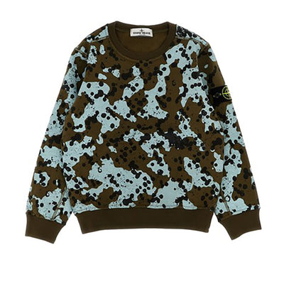 STONE ISLAND JUNIOR Camouflage sweatshirt