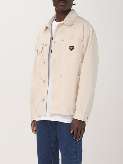 Carhartt WIP Men's Natural Cotton Twill Casual Button-Up Work Jacket