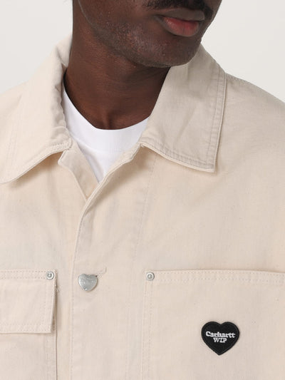Carhartt WIP Men's Natural Cotton Twill Casual Button-Up Work Jacket