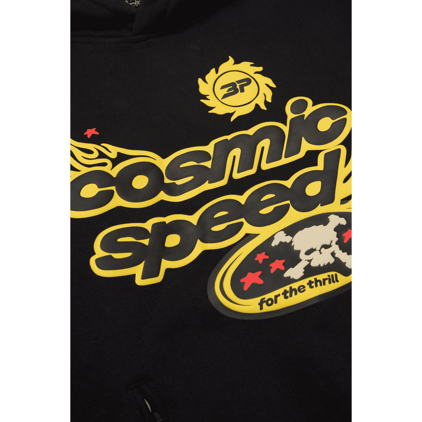 BROKEN PLANET 'COSMIC SPEED' MIDNIGHT BLACK / YELLOW HOODIE