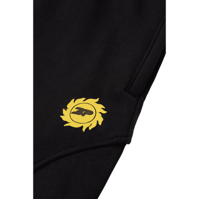 BROKEN PLANET MIDNIGHT BLACK / YELLOW WIDE LEG SWEATPANTS