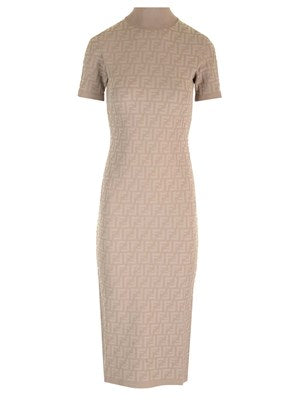 FENDI Knitted dress with all-over pattern