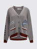 Off-White V-Neck Merino Wool Cardigan