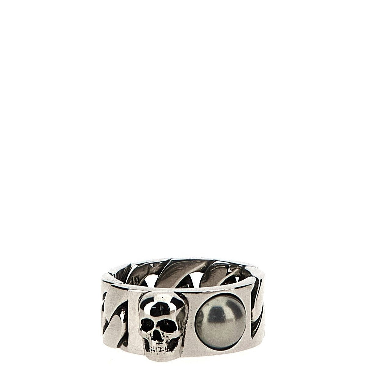 Alexander McQueen Perla Skull Ring