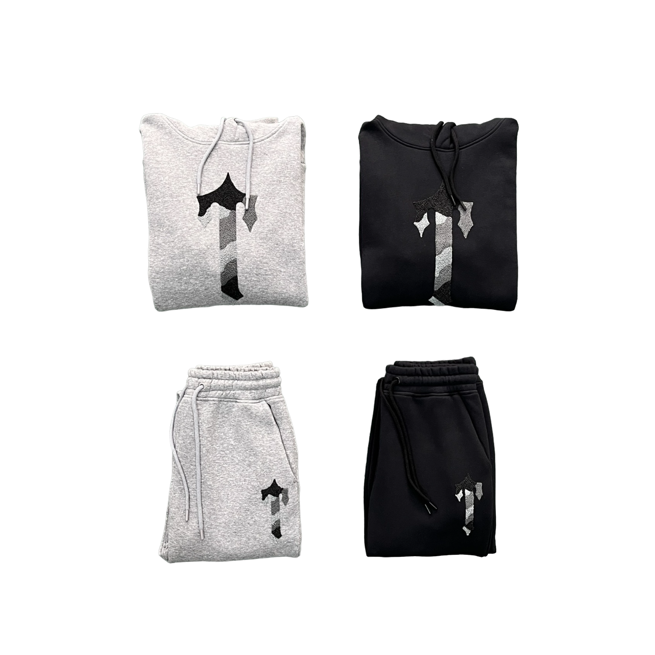 Trapstar T word black and gray tracksuit - CopDripStar