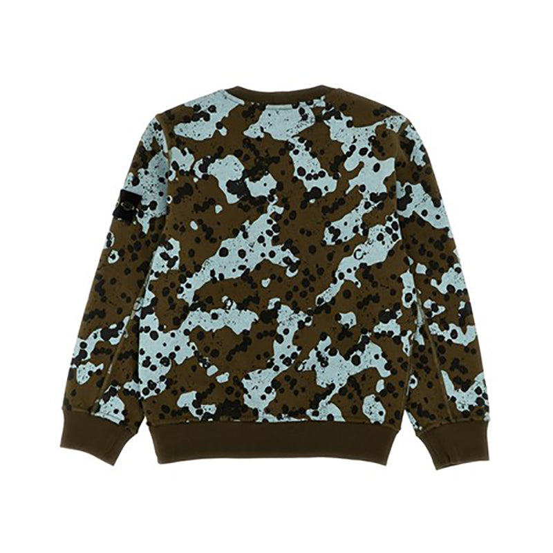 STONE ISLAND JUNIOR Camouflage sweatshirt