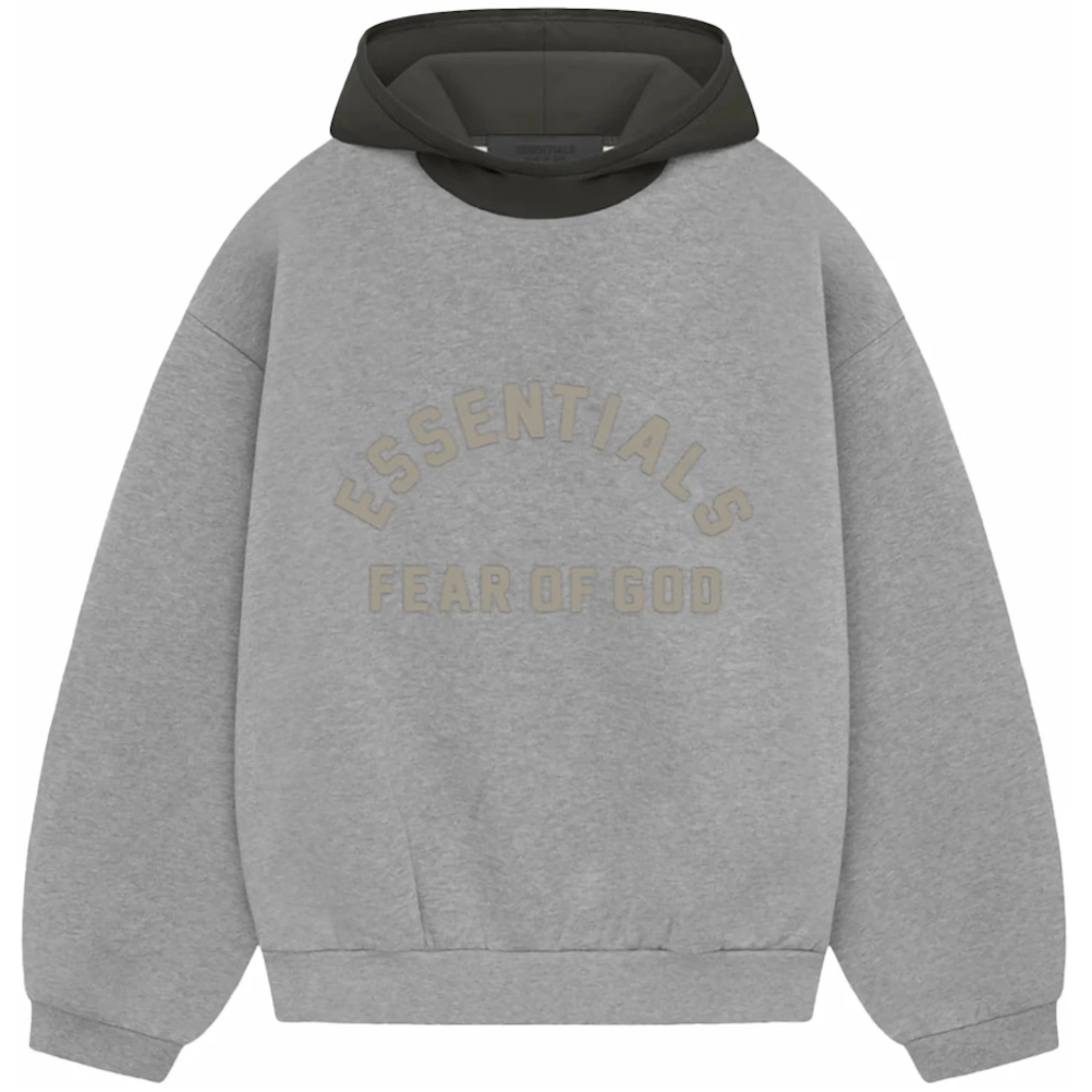 FEAR OF GOD Essentials nylon fleece hoodie dark heather/ink (SS24)