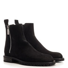 OFF-WHITE Military suede ankle boot