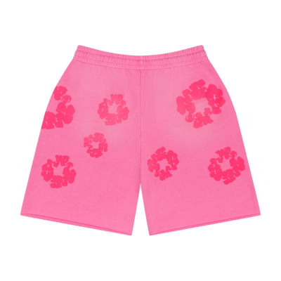 Denim Tears Pink Mono Cotton Wreath Sweat Shorts