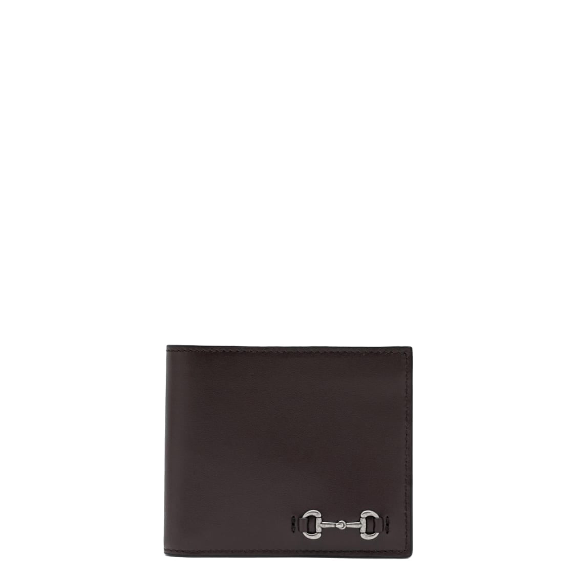 Gucci Men's Brown Calfskin Bifold Wallet with Iconic Horsebit Detail