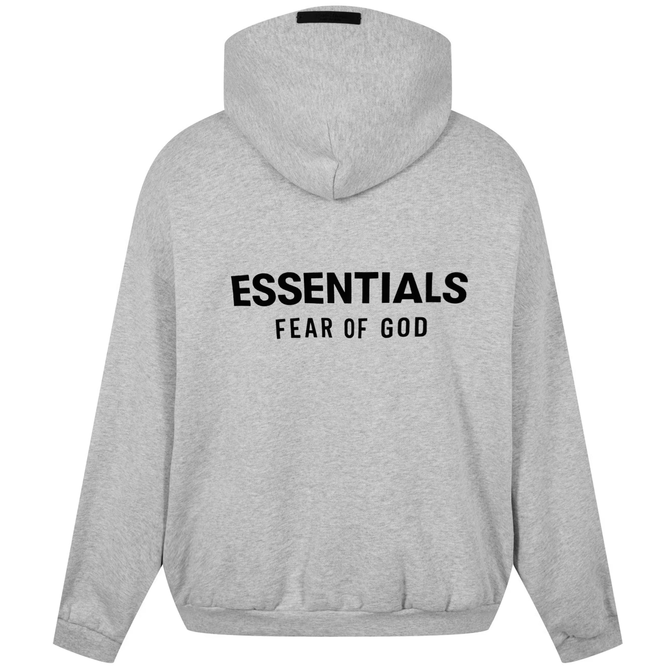 FEAR OF GOD ESSENTIALS Logo Over The Head Hoodie SS25 Light Heather