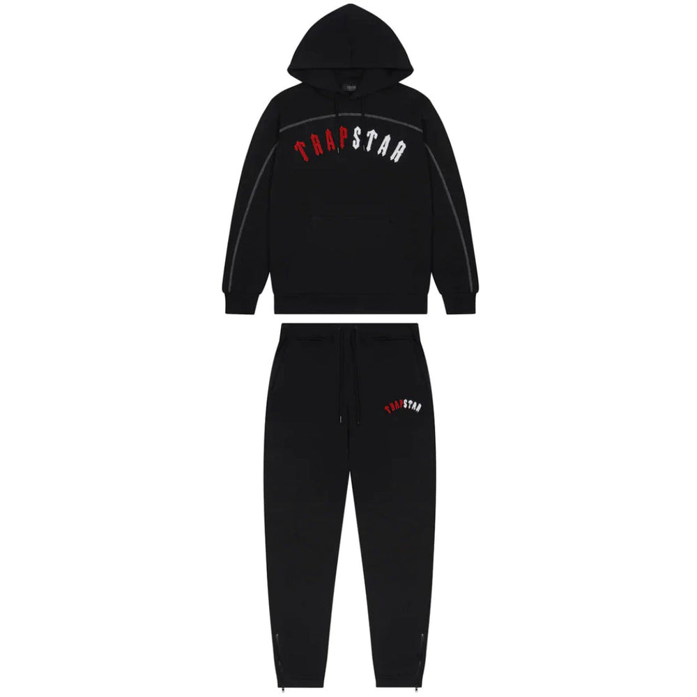 (SALE) Trapstar London Irongate Arch Chenille Hoodie Tracksuit - Infrared Edition
