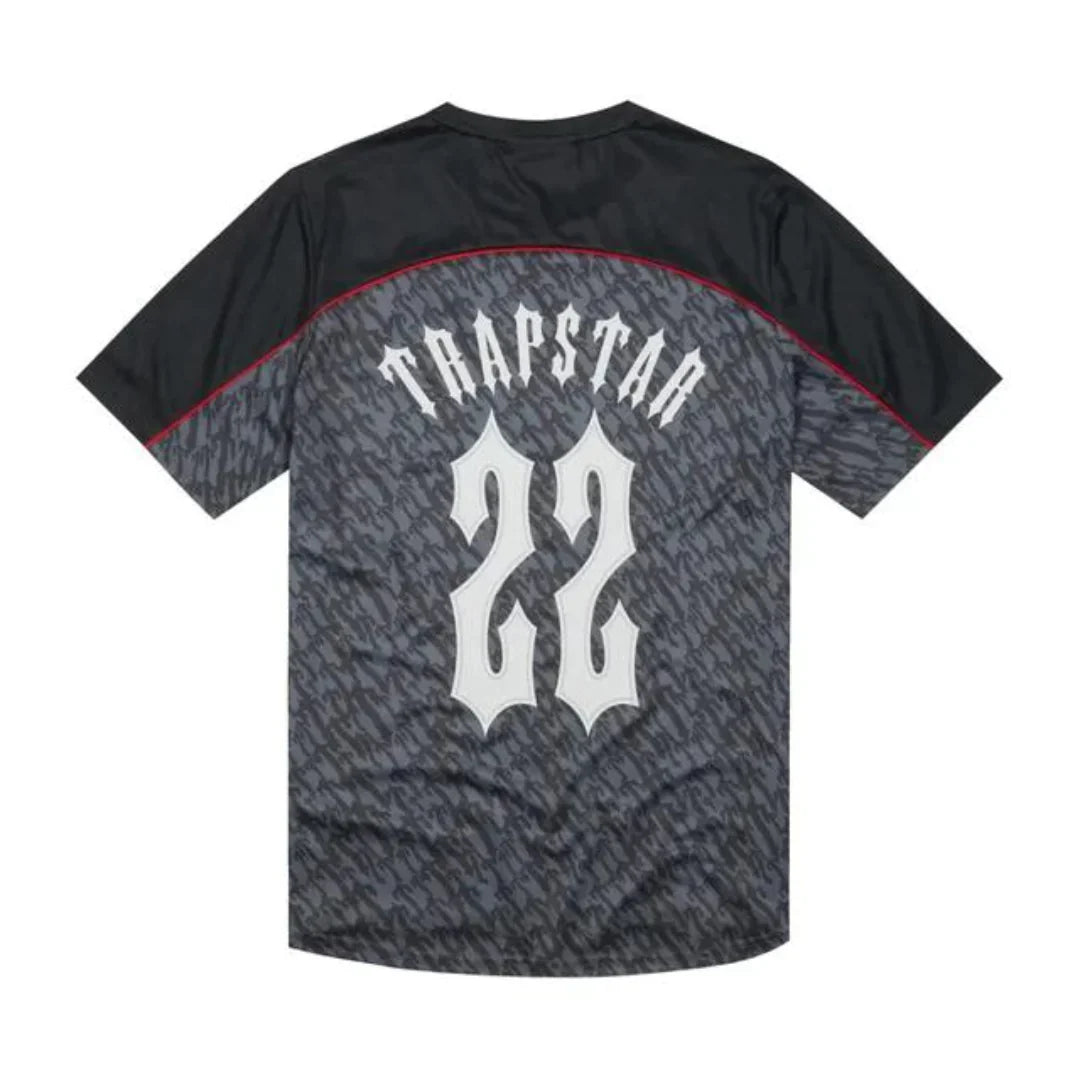 Trapstar T Football Jersey Grey Red Monogram Sportwear