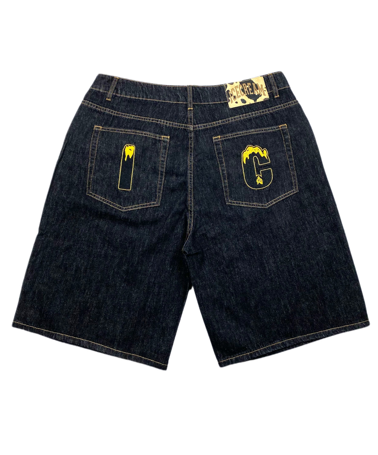 Ice Cream Running Dog Black/Yellow Denim Short Frost