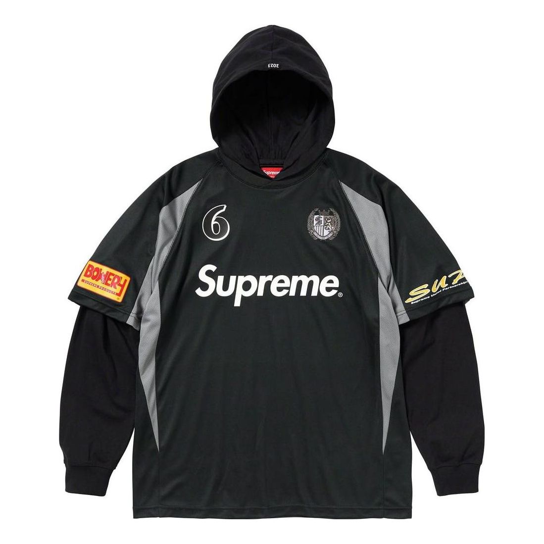 Supreme Hooded Soccer Jersey 'Black'