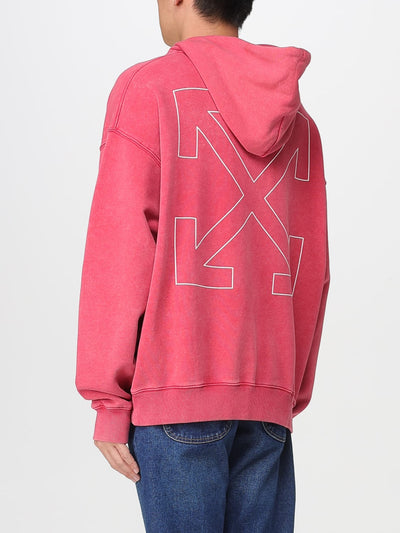 Off-White Men's Multicolor Cotton Hoodie with Signature Arrow Logo