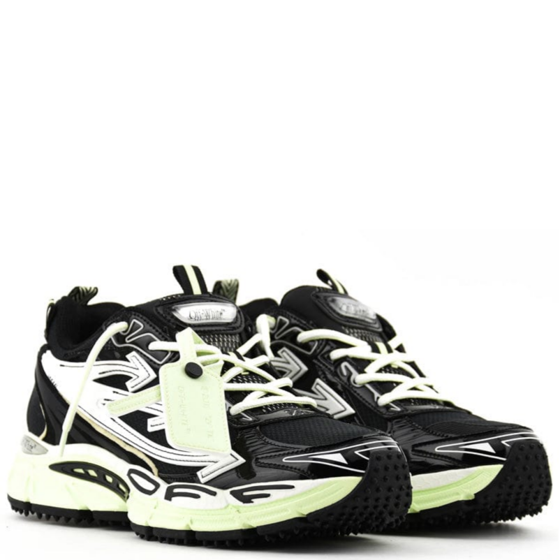 OFF-WHITE Be Right Back Sneakers Black/Lime