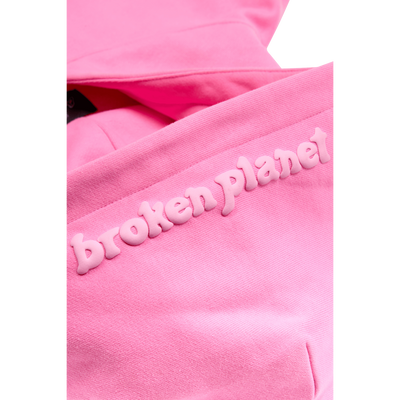 BROKEN PLANET CANDY PINK ZIP UP HOODIE