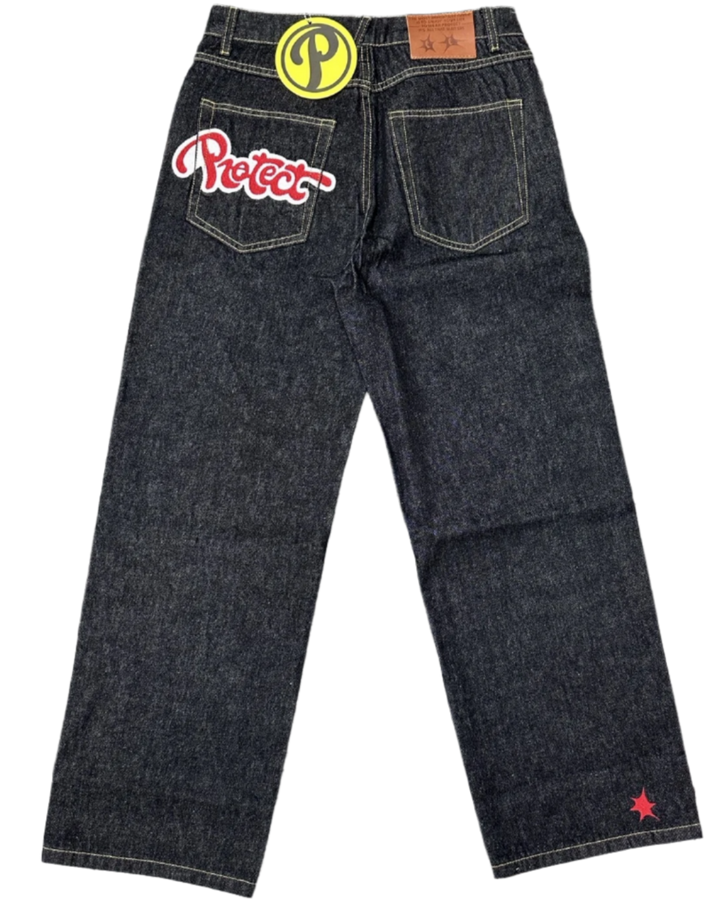 PROTECT LDN Black/Red Spike Bonkers Denim – Royal Culture