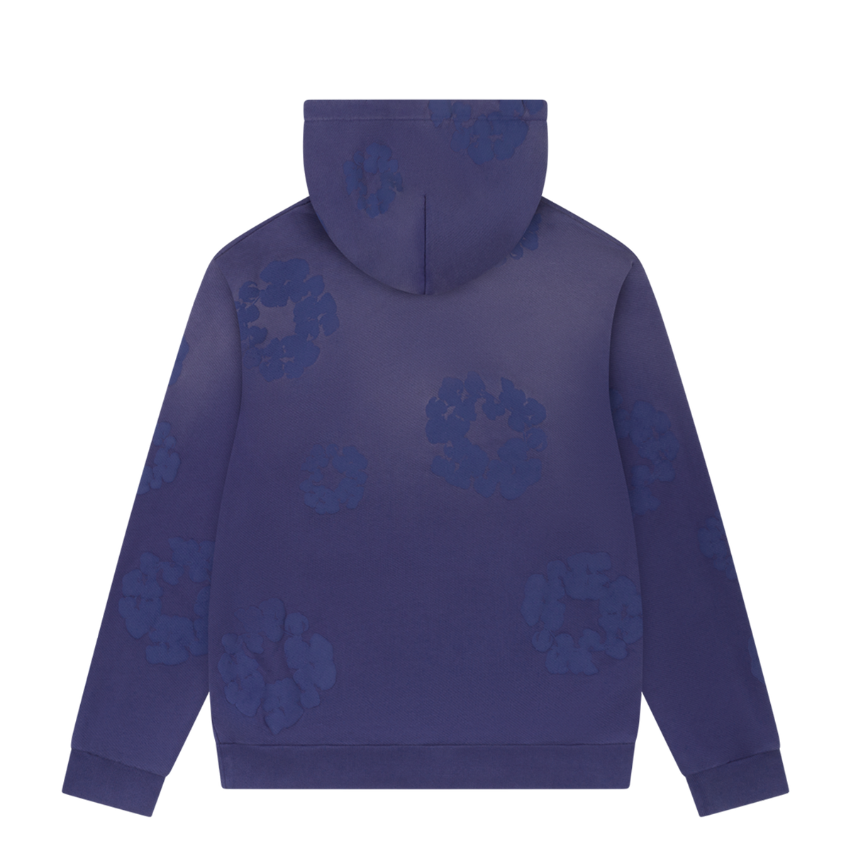 Mono Cotton Wreath Hoodie in Washed Blue – Soft Streetwear