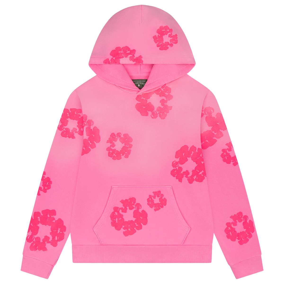 DENIM TEARS Premium Pink Mono Cotton Wreath Hoodie