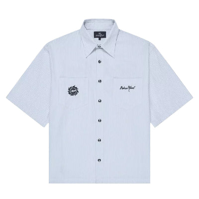 Broken Planet Button-Up Shirt 'White Grey'