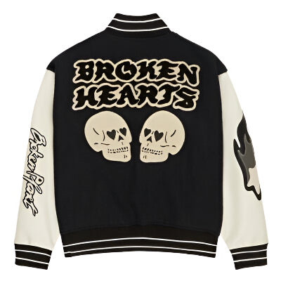 Broken Planet Varsity Jacket Black/White