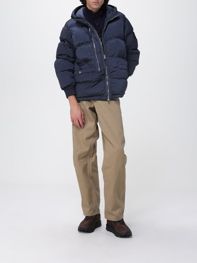 Stone Island Men's Blue Padded Quilted Econyl Hooded Water-Resistant Jacket