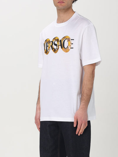 Versace Men's White Medusa Logo Cotton Crewneck T-Shirt – Luxury Designer Tee