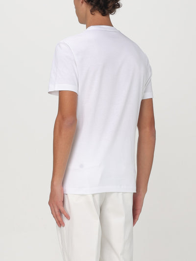 Versace Men's White Cotton Crewneck T-Shirt with Bold Logo Print