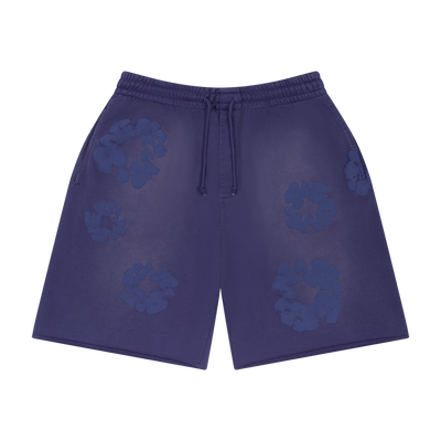 Denim Tears Mono Cotton Wreath Washed Blue Sweat Shorts