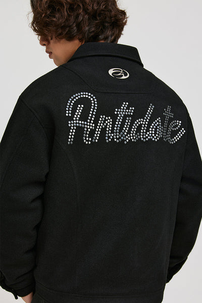 ANTIDOTE Hot Studded Logo Tweed Jacket