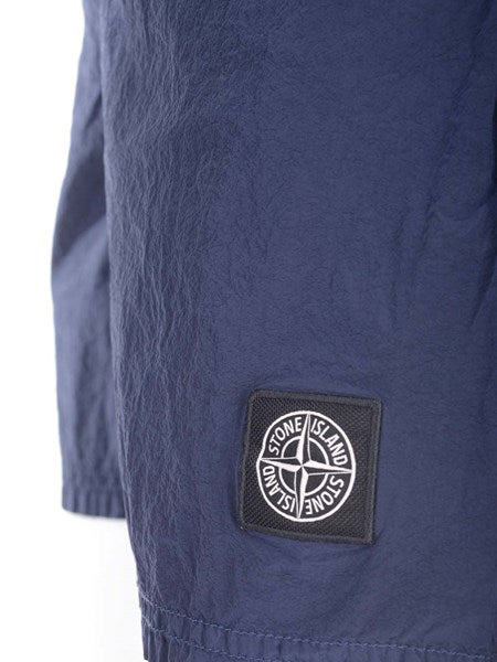 Stone Island Blue swimsuit with logo patch