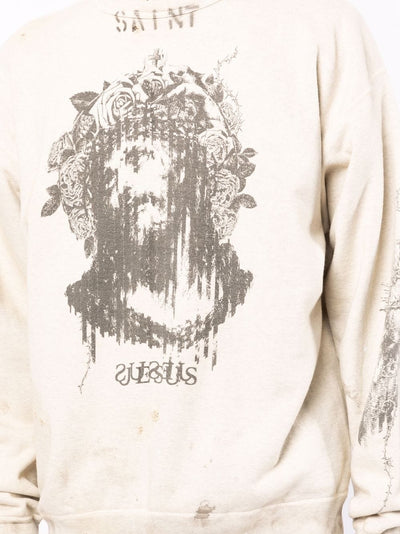 SAINT MXXXXXX JESUS Logo crew-neck Sweatshirt