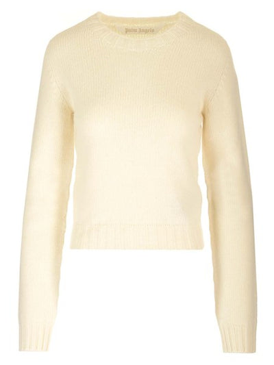 Palm Angels Ivory sweater with back logo