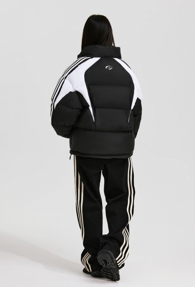 ANTIDOTE Contrast Color Stripe Down Jacket